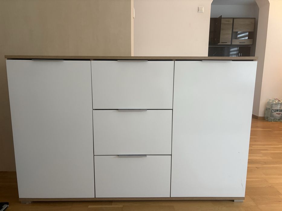 Komoda, szafka biala dab wotan