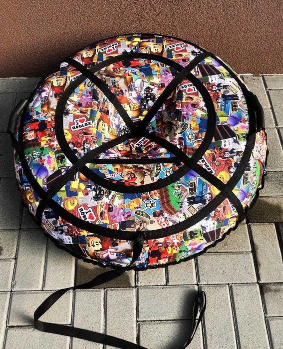 Тюбінг таблетка ватрушка санки тюбинг плюшка надувний зима з камерою