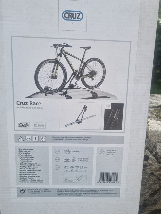 Suporte de bicicleta em caixa