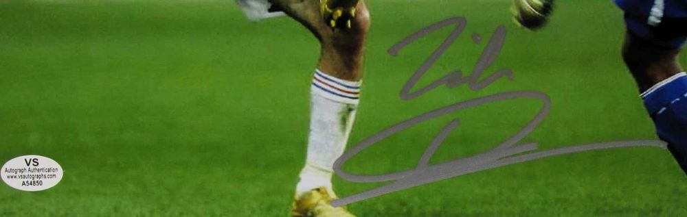 Foto Autografada Zinedine Zidane - França 2006 (Com Certificado COA)