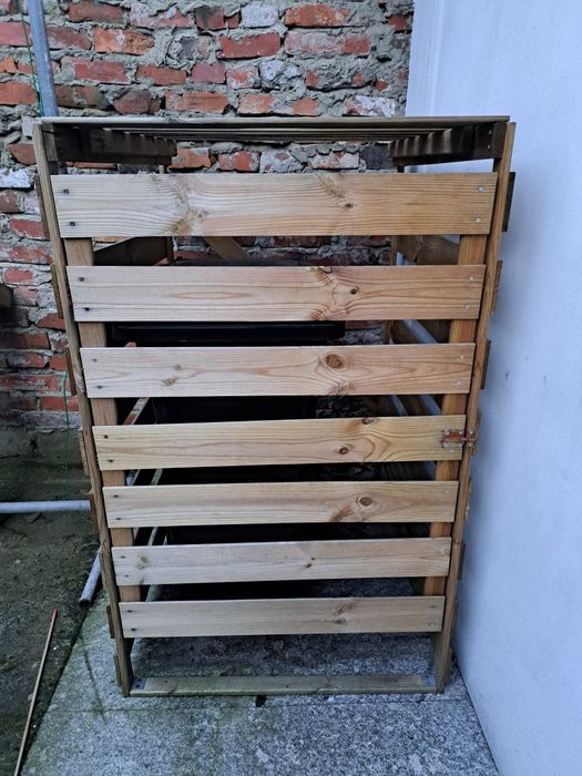 Impregnowana osłona drewniana na kosz na śmieci 240 l Leszno
