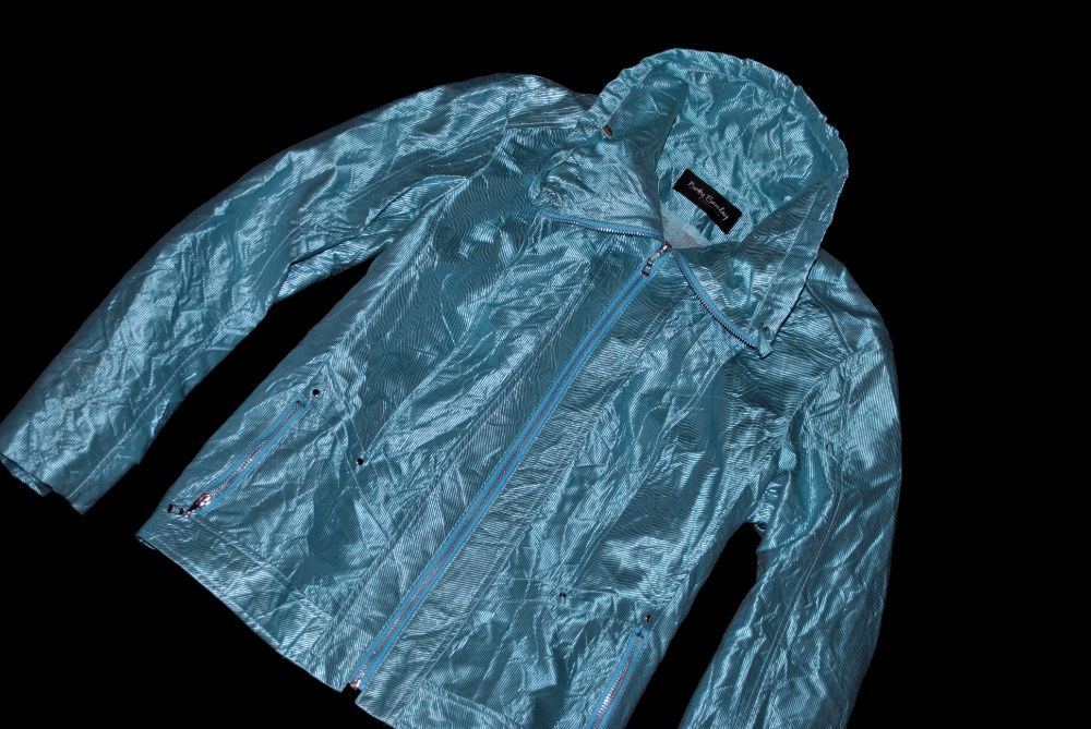 Куртка Betty Barclay демисезон ветровка голубая блестящая эксклюзив