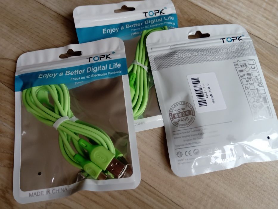 Kabel USB - C. Nowy, szybkie ładowanie. Super jakość!