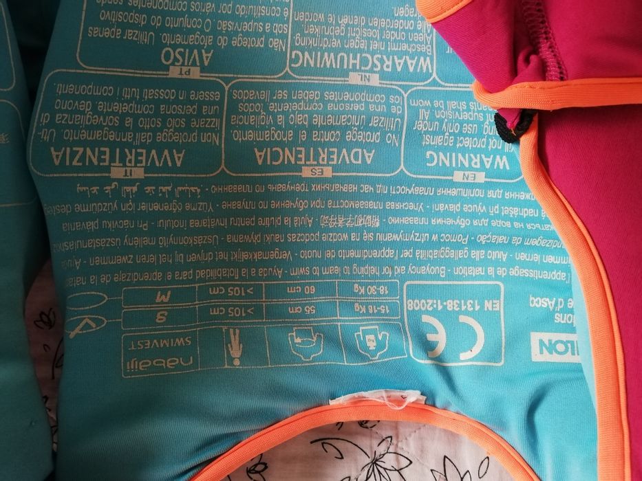 Nabaiji kamizelka ratunkowa kapok na basen, jezioro do 18kg koło ariel