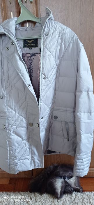 Жіночий пуховик з натуральним хутром  xxl