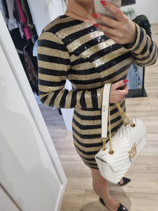 #sukienka #cekiny #sylwester #mango