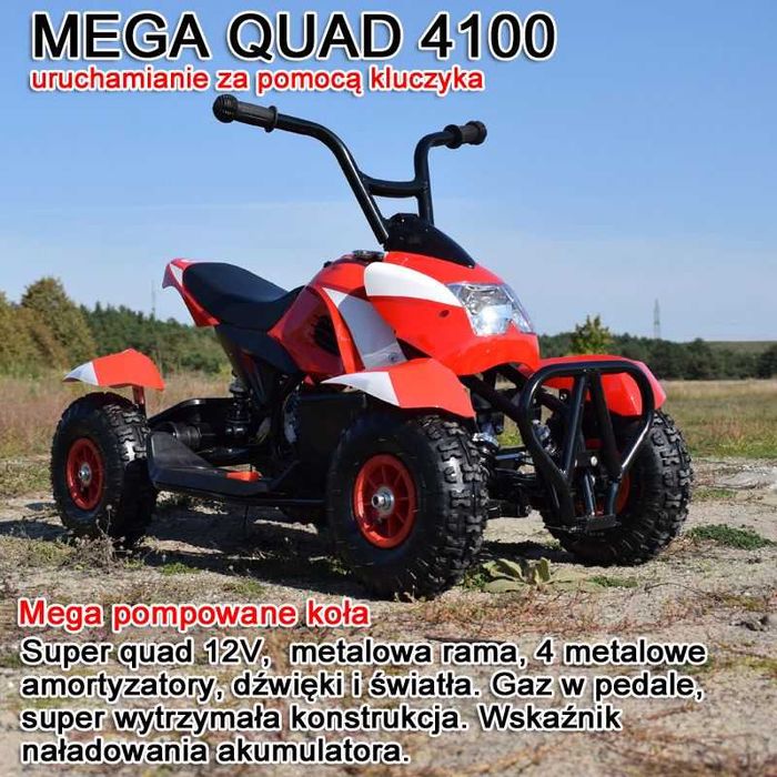 BAWIBUS.PL Auto na akumulator MEGA WIELKI QUAD dla dzieci quady kład