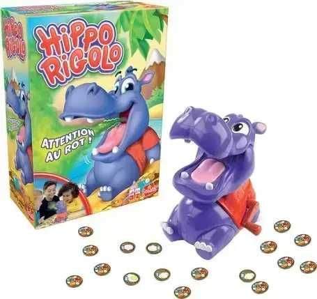 Gra planszowa Hippo Rigolo Goliath zgadnij jedzenie i nakarm hipcia