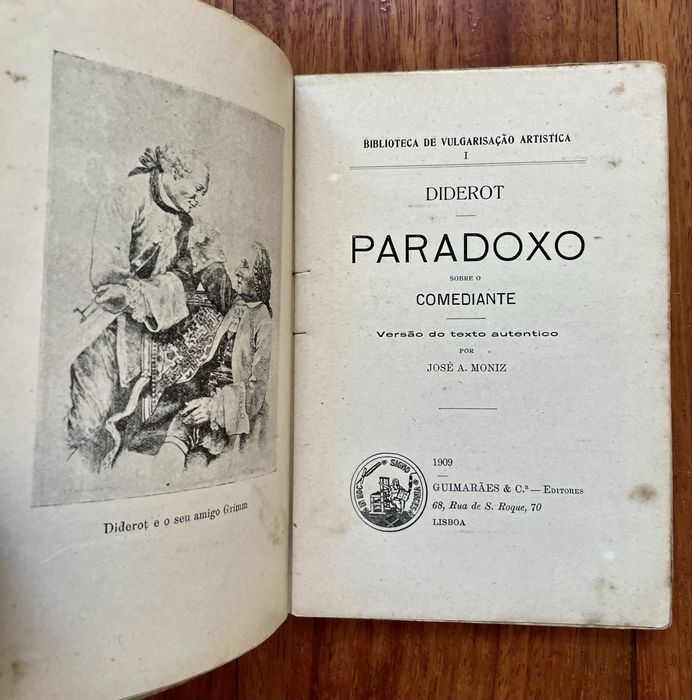 Diderot - Paradoxo Sobre o Comediante (Edição de 1909)