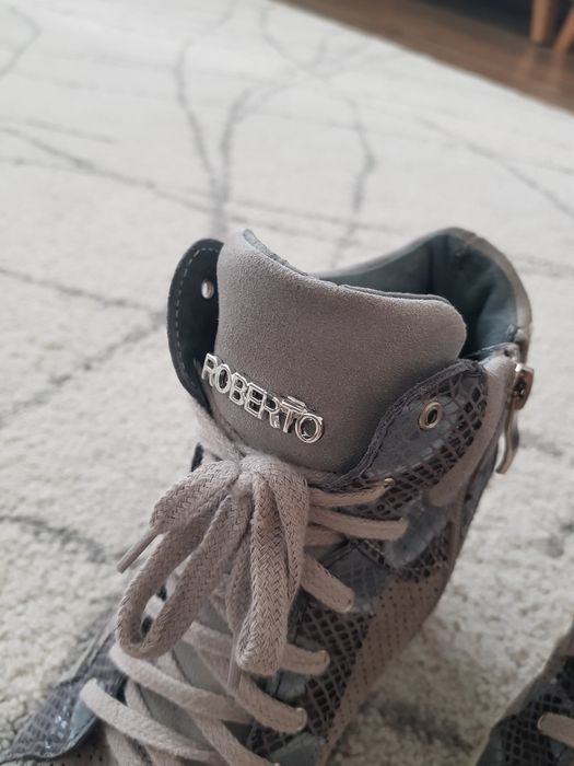 Buty Roberto roz 39 skóra naturalna -zamsz