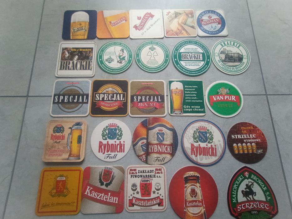 Podkładki, wafle pod piwo.. ponad 200 szt.