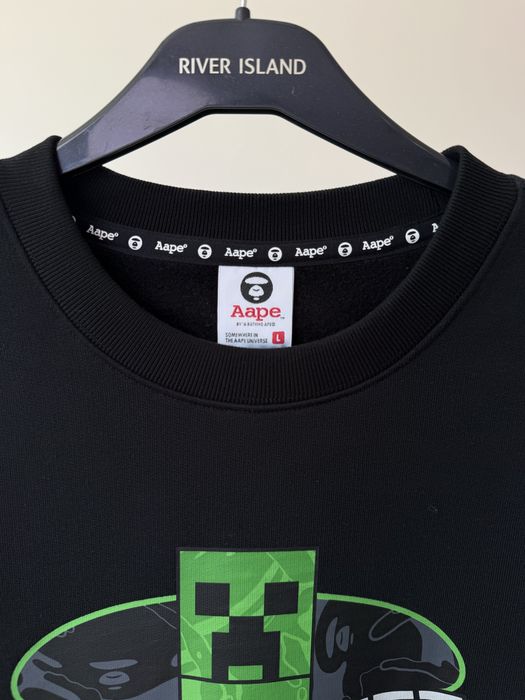 Світшот AAPE By A Bathing Ape x Minecraft logo sweatshirt оригінал