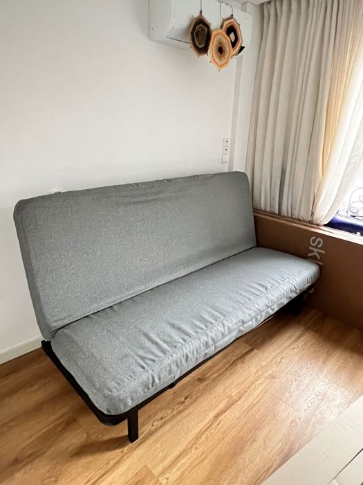 NYHAMN Sofá-cama 3 lugares, c/colchão de espuma/Skartofta