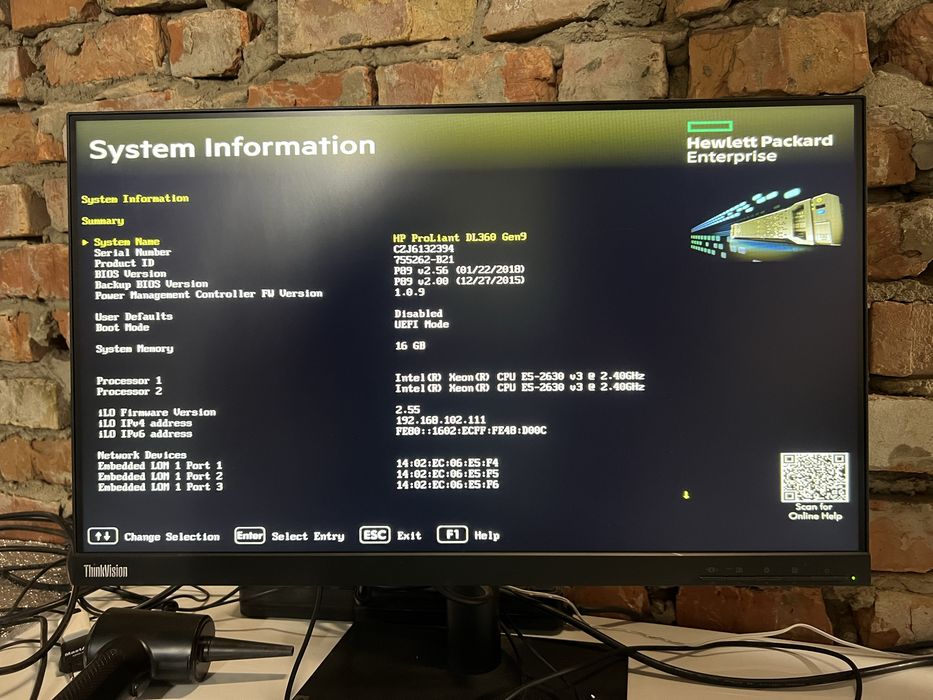 Сервер HP ProLiant DL360 Gen9 Xeon E5-2630 V3