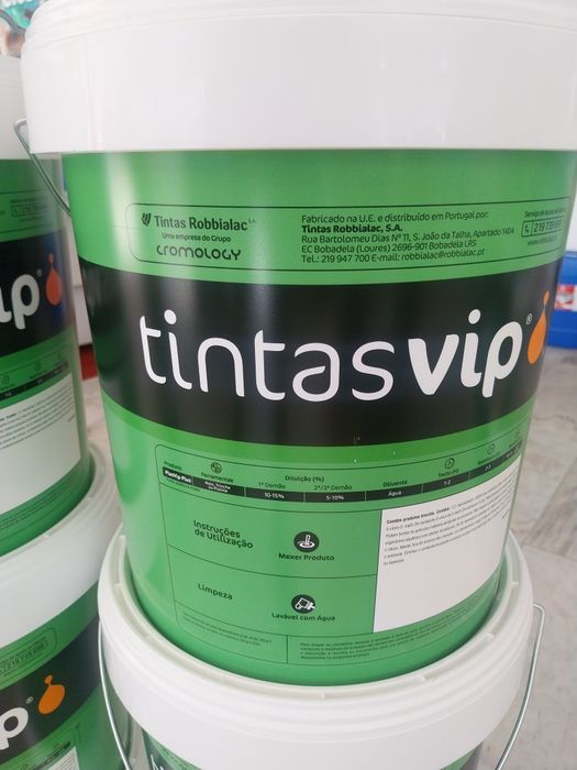Lata 15L branco tintavel  plasvip robbialac
