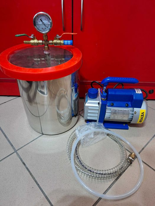 Pompa komora próżniowa 12l zestaw raz użyty