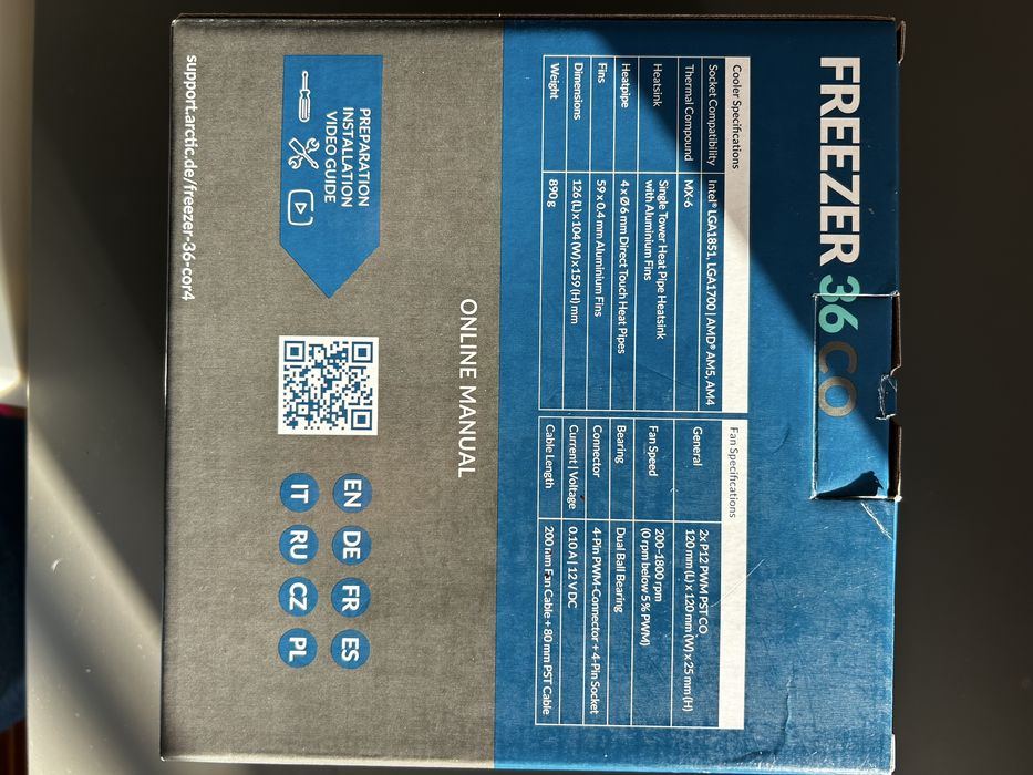 Air Cooler CPU Arctic Freezer 36 120mm CO