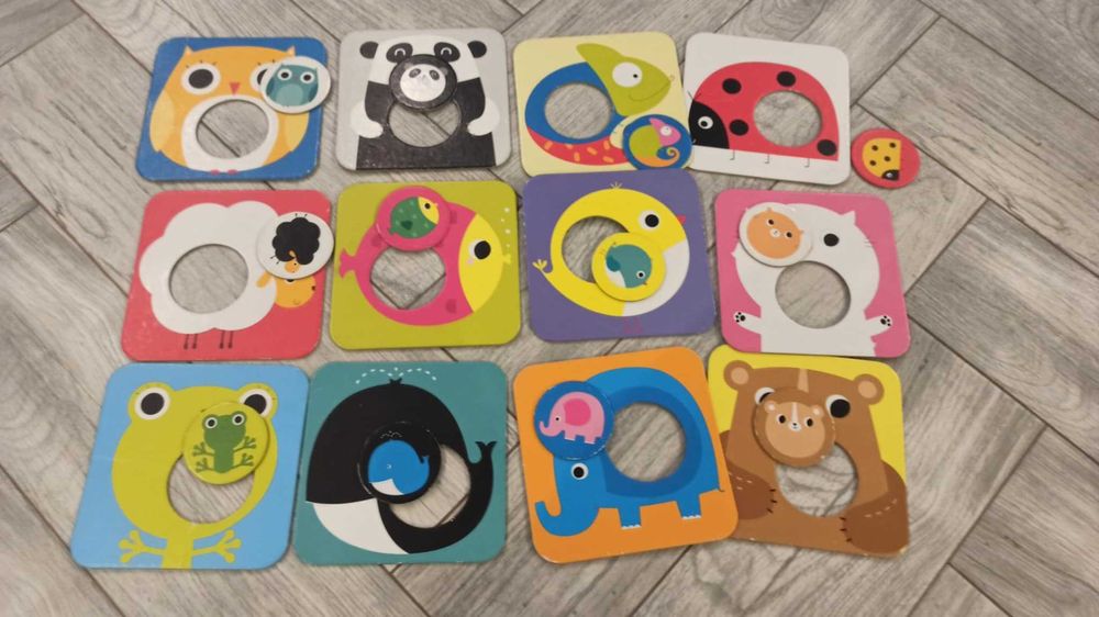 Puzzle z dziurką, zwierzątka. Czuczu- kompletne