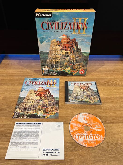 Sid Meier’s Civilization III 3 (PC PL 2002) BIG BOX polskie wydanie