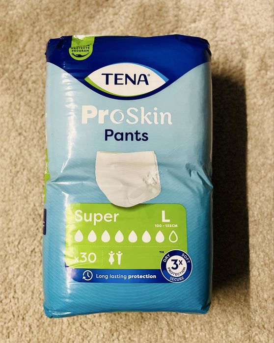 TENA ProSkin Pants Super L 30 szt. – nowe, zapakowane | Pieluchomajtki - 4 opakowania dostępne