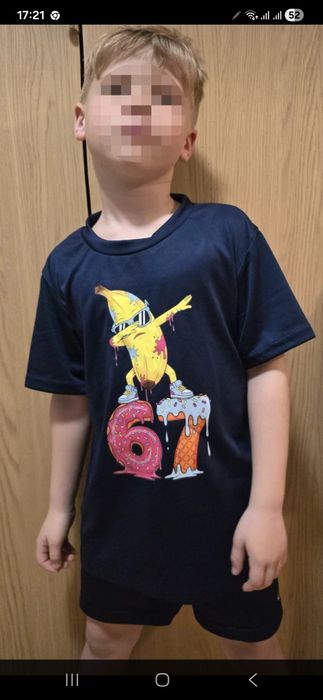 T-shirt (koszulka) Banana stumble guys 67 six seven– rozmiar 128-140