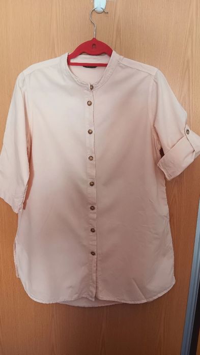 Túnica salmão com gola redonda