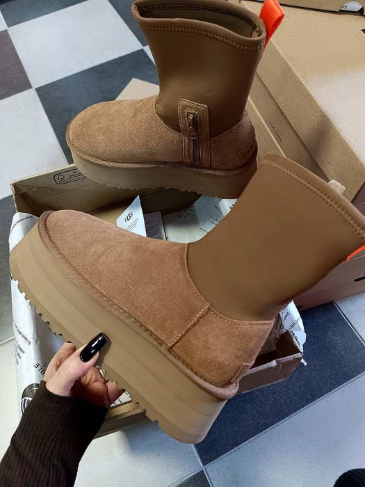 Кросівки Кроссовки Ugg Dipper Platform Thunder Brown Коричневый Коричневий Кросовки Демісезон
