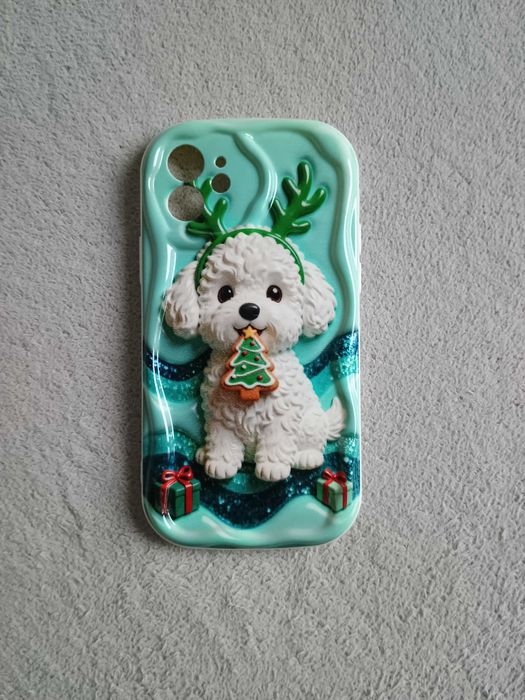 Nowe świąteczne etui/case do Iphone 12 - wzór maltańczyk