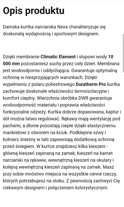 Kurtka damska narciarska HANNAH