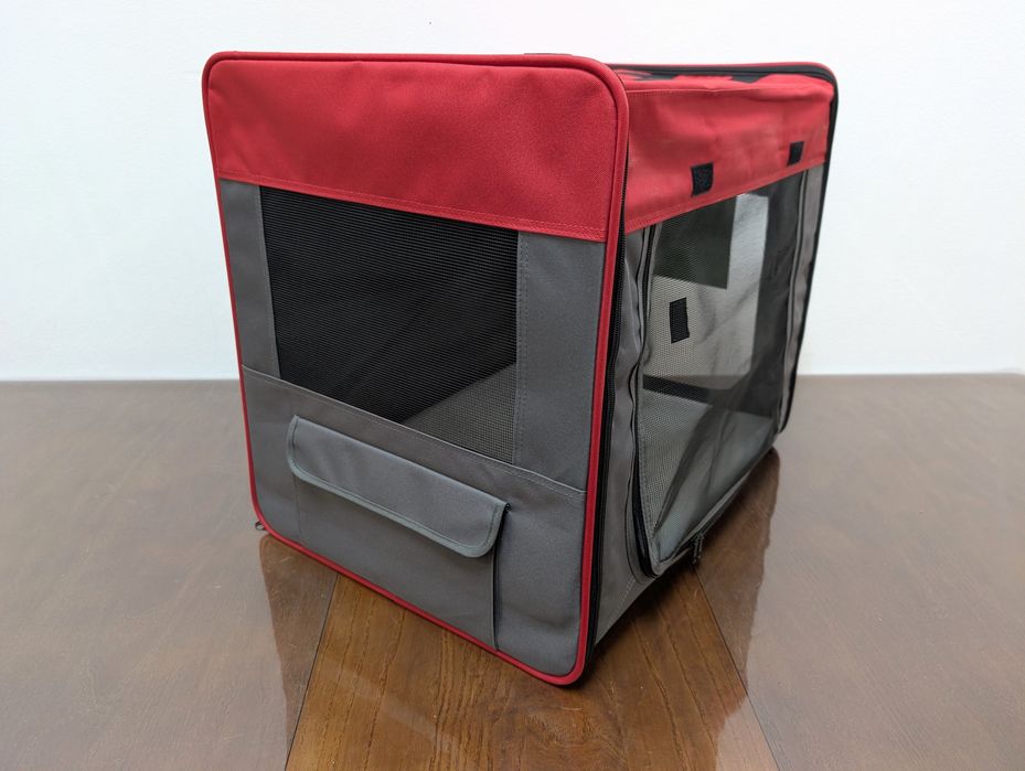 Torba Podróżna First Class Basic M 61x46x53,5cm Czerwono-Szara Transporter - NOWA
