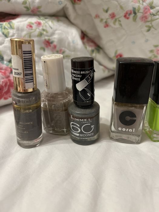Zestaw lakierów do paznokci neon top coat essie rimmel wibo eveline aa