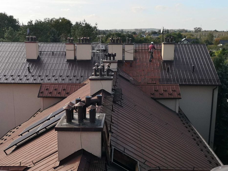 malowanie dachów mieszkań domów elewacji konstrukcji zbiorników