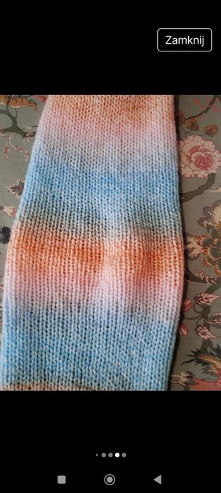 Nowa czapka cieniowana błękitna różowa podwójna