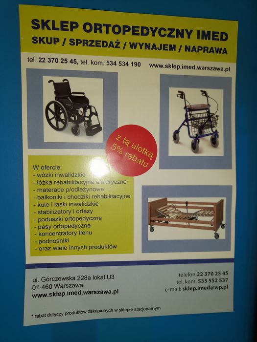 Stolik Przyłóżkowy Wypożyczalnia Warszawa już od 50 zł / miesiąc