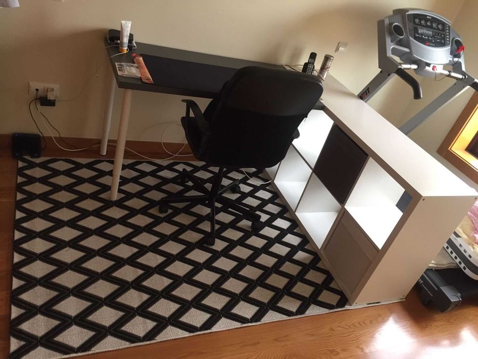 TAPETE TATAMI DESIGN 140X200, preto e branco - 85€