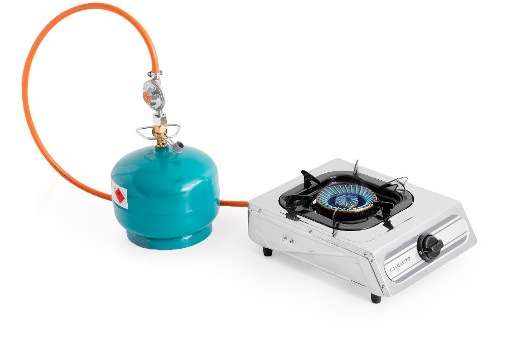 kuchenka gazowa jednopalnikowa do wewnątrz z zabezpieczeniem i zapalar