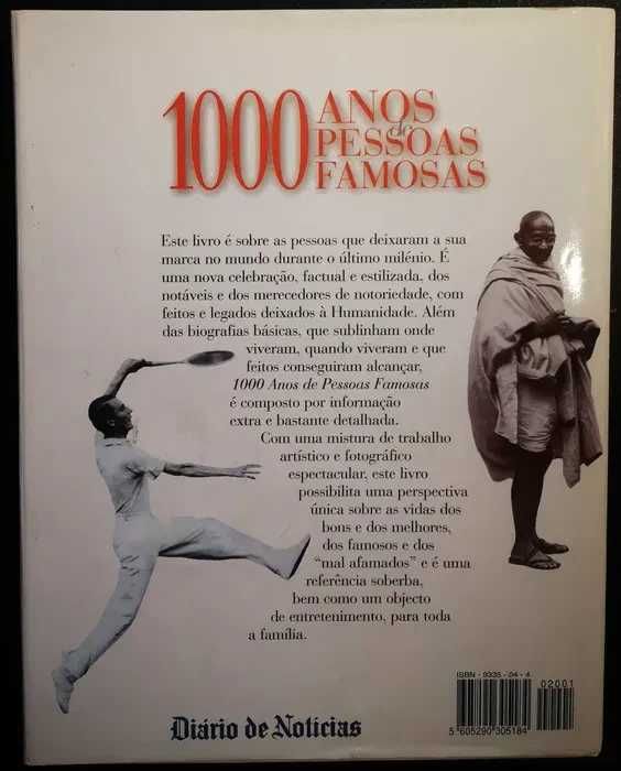 Livro "1000 Anos de Pessoas Famosas"
