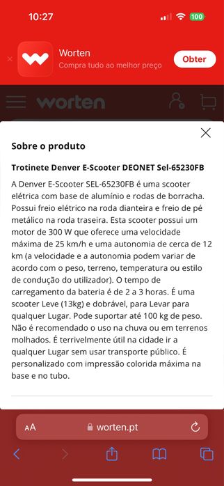 Trotinete eletrica