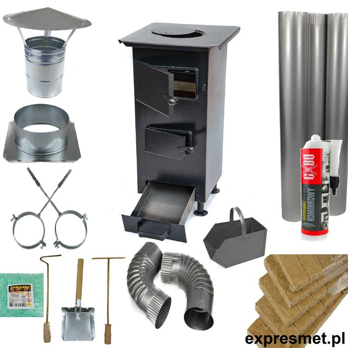Rura dymowa kolanko piecowe rozeta kominowa obejma do rury fi120 radiator Piec koza MAXXI 17 CEGIEŁ, WZMOCNIONY BL.3mm! piec koza warsztatowy łopatka