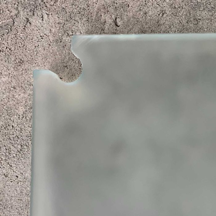 Divisória 274,5 x 187 cm Vidro temperado fosco 1cm 10mm espessura