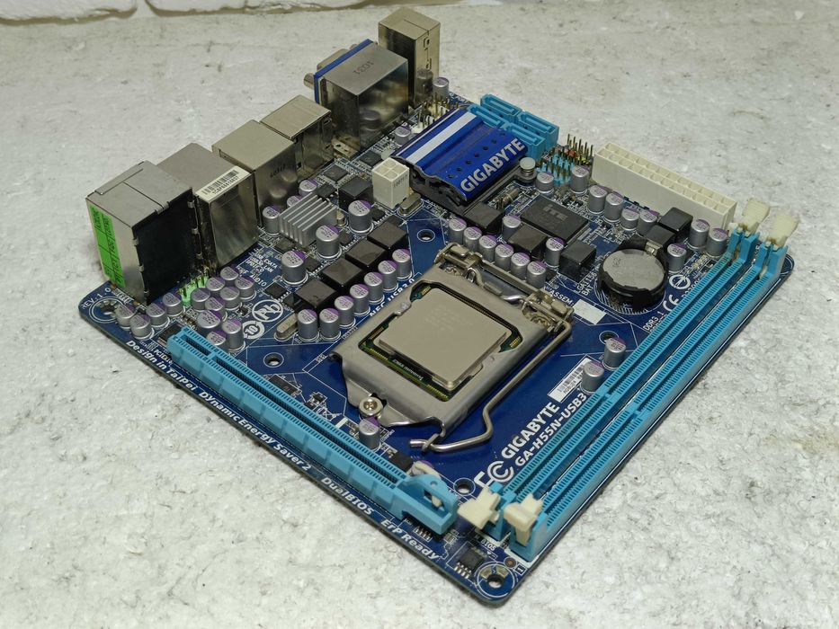 Материнська плата Gigabyte GA-G55N-USB3 MiniITX LGA1156 МІНІ збірки