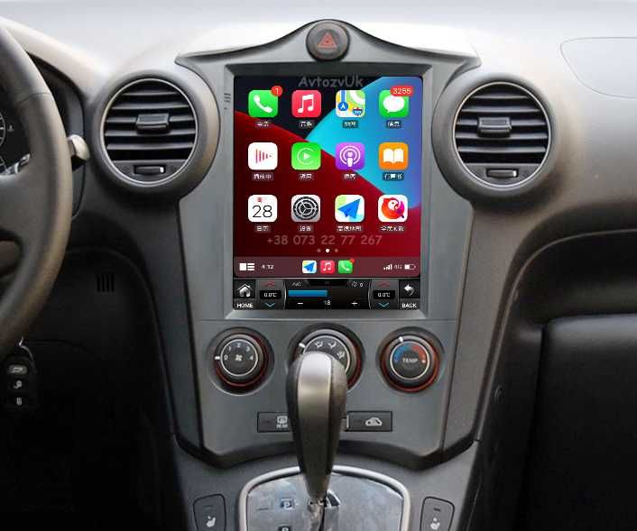 Магнитола CARENS Kia Каренс GPS USB Tesla 2 din дин CarPlay Android 15