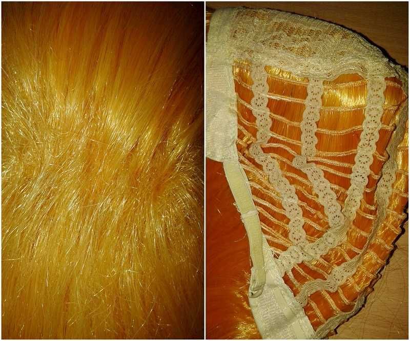 Demon Slayer ombre pomarańczowa ruda peruka Agatsuma Zenitsu wig