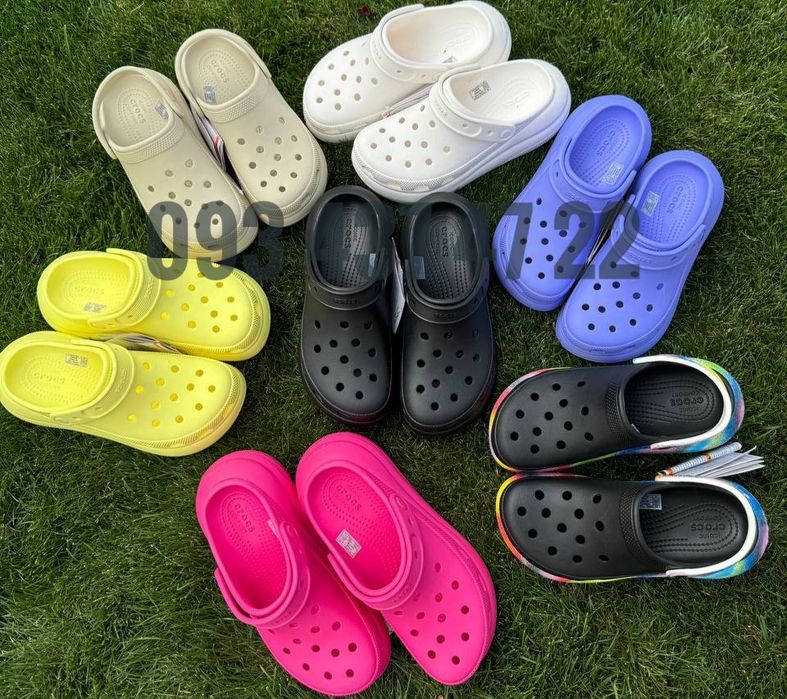 Жіночі крокси на Платформі  Crocs Classic Crush Bone Crocs Clog