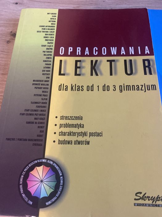 Streszczenie lektur gimnazjum wzory wypracowań wiersze 4 książki