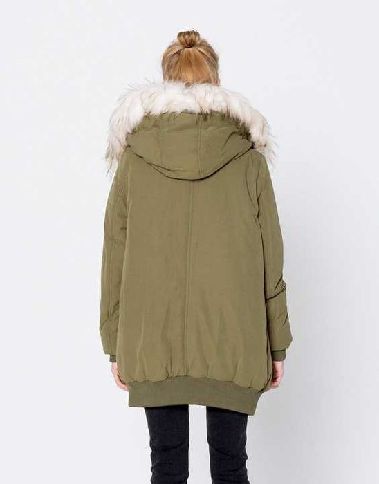 PULL&BEAR parka BOMBER misio KHAKI ociepl 36 S