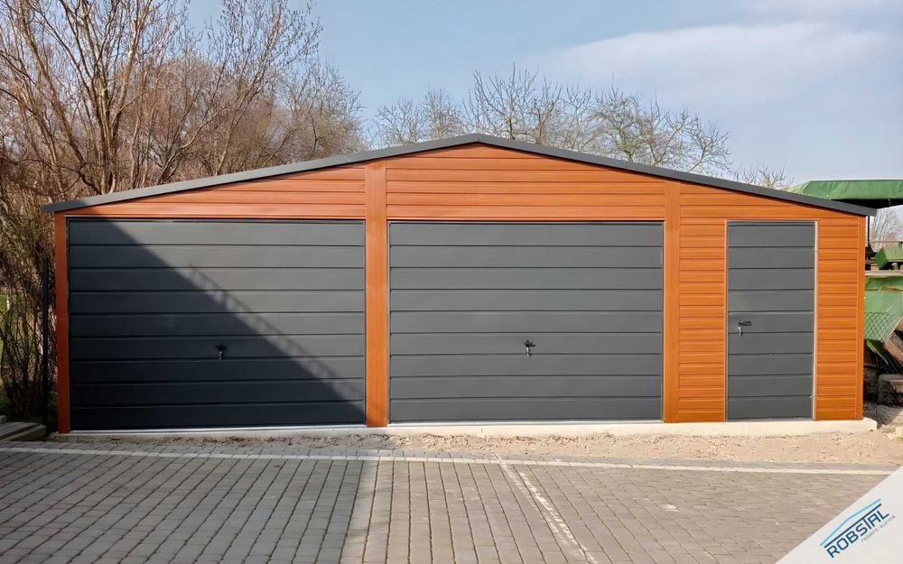 Garaż blaszany dwustanowiskowy 8x6m PREMIUM