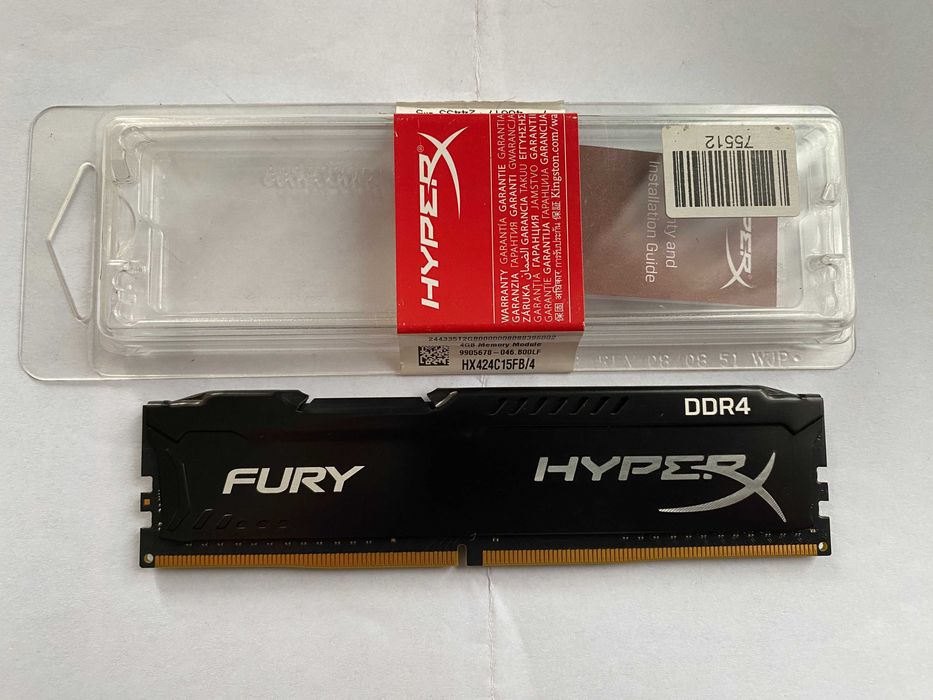 Kingston HyperX Fury 4 GB DDR4 2400 MHz (XMP 2666 MHz) HX424C15FB/4