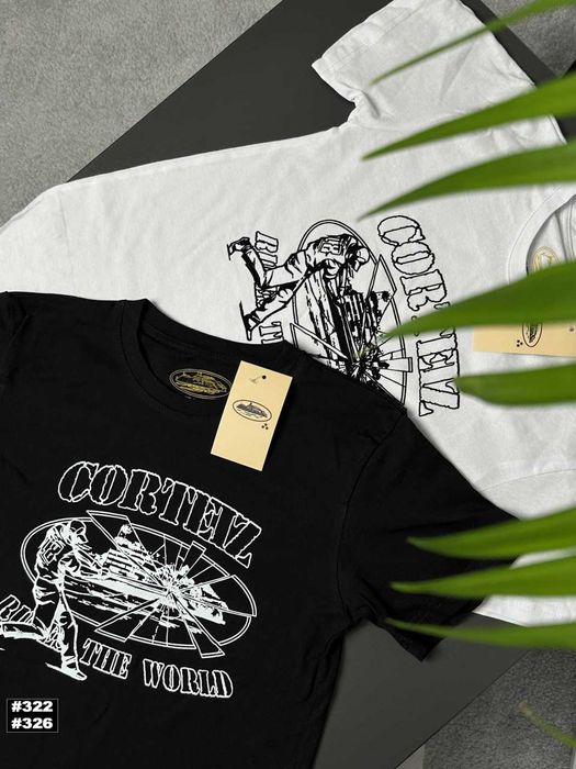 Corteiz Supreme Большой Принт - Футболка Кортез Суприм Черная / Белая - XS S M L XL XXL