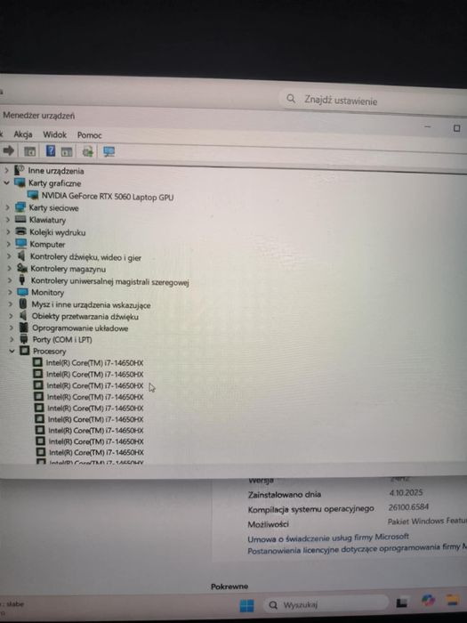 MSI Katana 15 HX B14WFK-605XPL i7-14650HX / 16 GB / 512 GB / RTX 5060